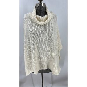Cocogio made in Italy chunky knit cowl neck poncho OS
